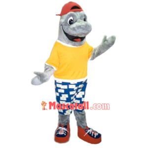 Superb College Dolphin Mascot Costume