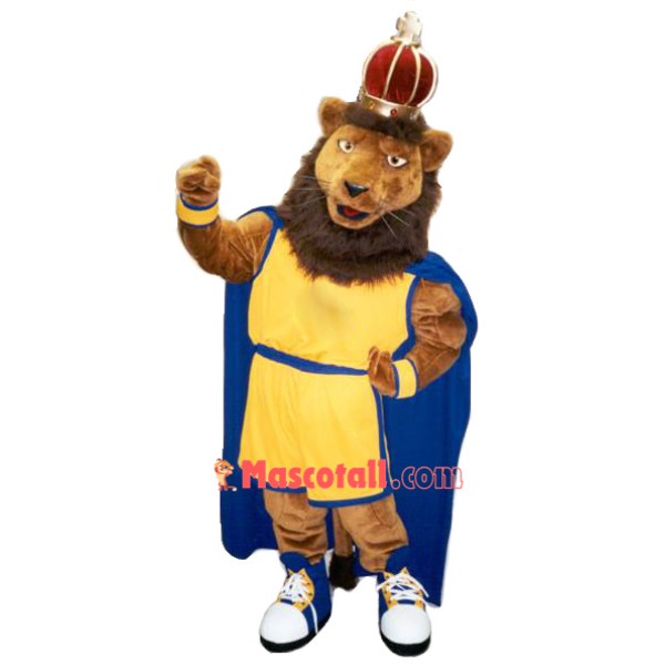 Power Muscular King Lion Mascot Costume