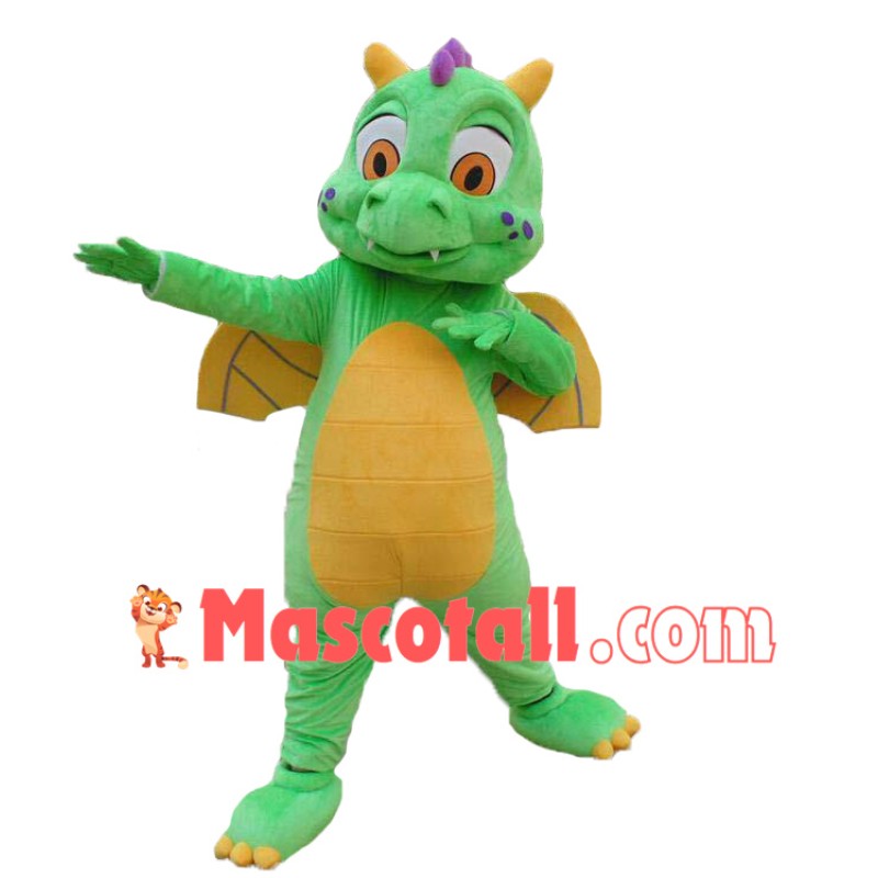 Affordable Green Dragon Mascot Costume