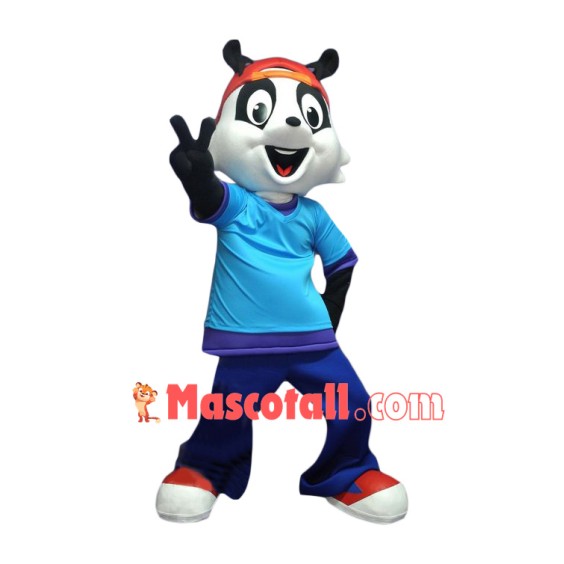 Happy Panda Boy Mascot Costume