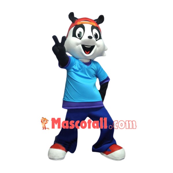 Happy Panda Boy Mascot Costume