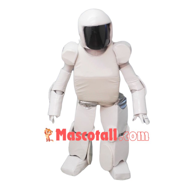 Superb White Robot Mascot Costume