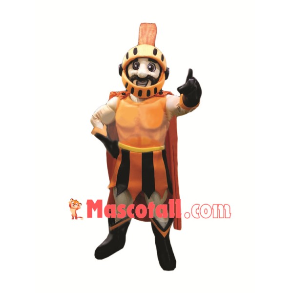 Friendly Spartan Knight Mascot Costume