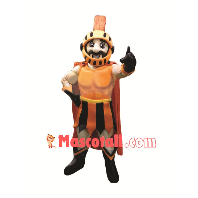 Friendly Spartan Knight Mascot Costume