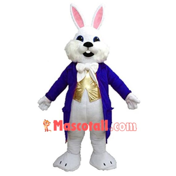 Blue Suit Easter Bunny Mascot Costume Available In US Warehouse
