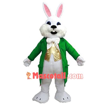 Green Suit Easter Bunny Mascot Costume Available In US Warehouse