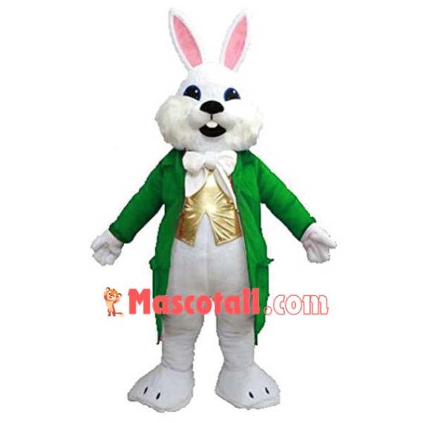 Green Suit Easter Bunny Mascot Costume Available In US Warehouse