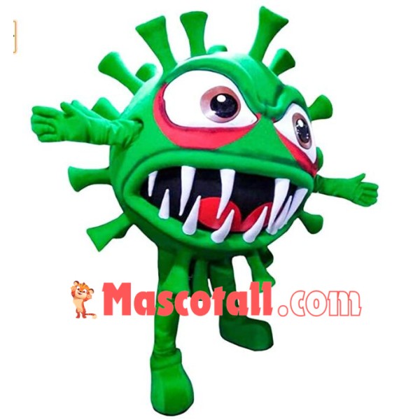 Green Monster Virus Mascot Costume