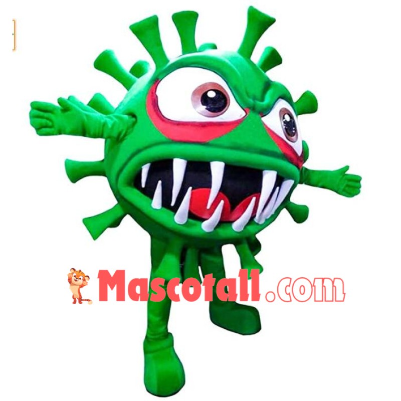 Green Monster Virus Mascot Costume