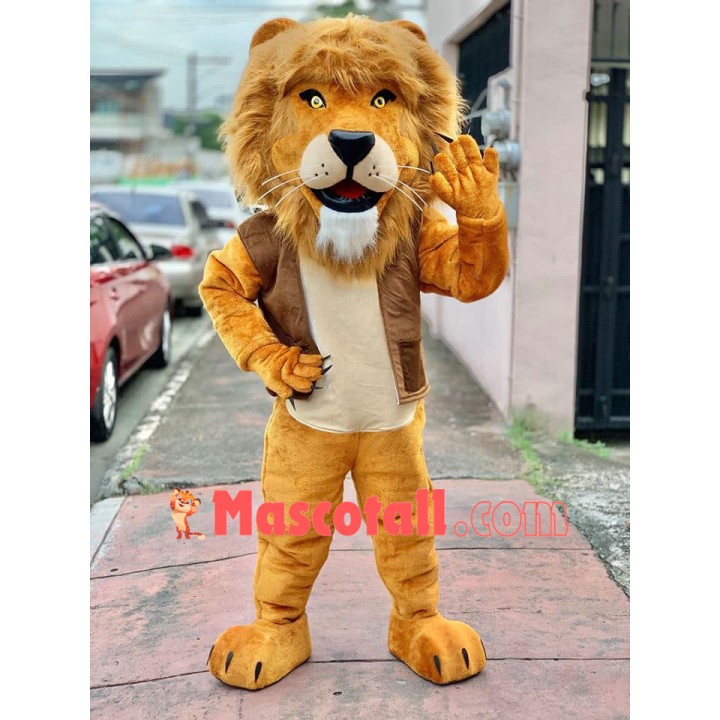 Superb Realistic Lion Mascot Costume