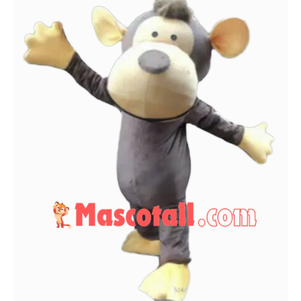 Lovely Gray Monkey Mascot Costume