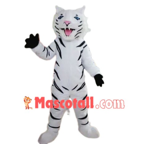 Fierce White Tiger Mascot Costume