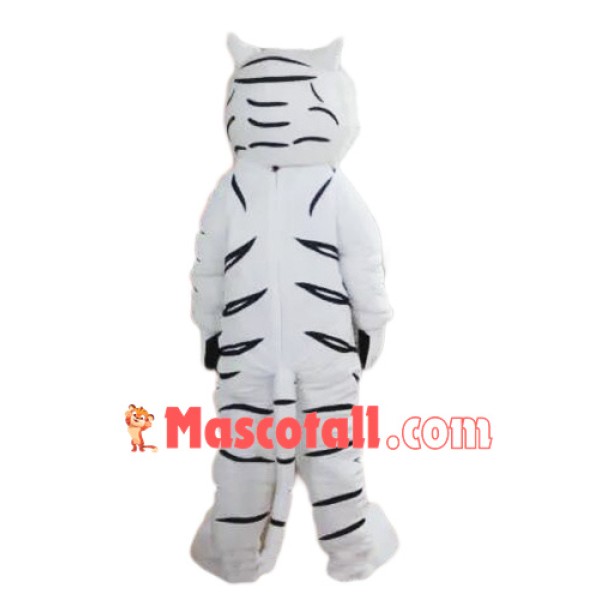 Fierce White Tiger Mascot Costume