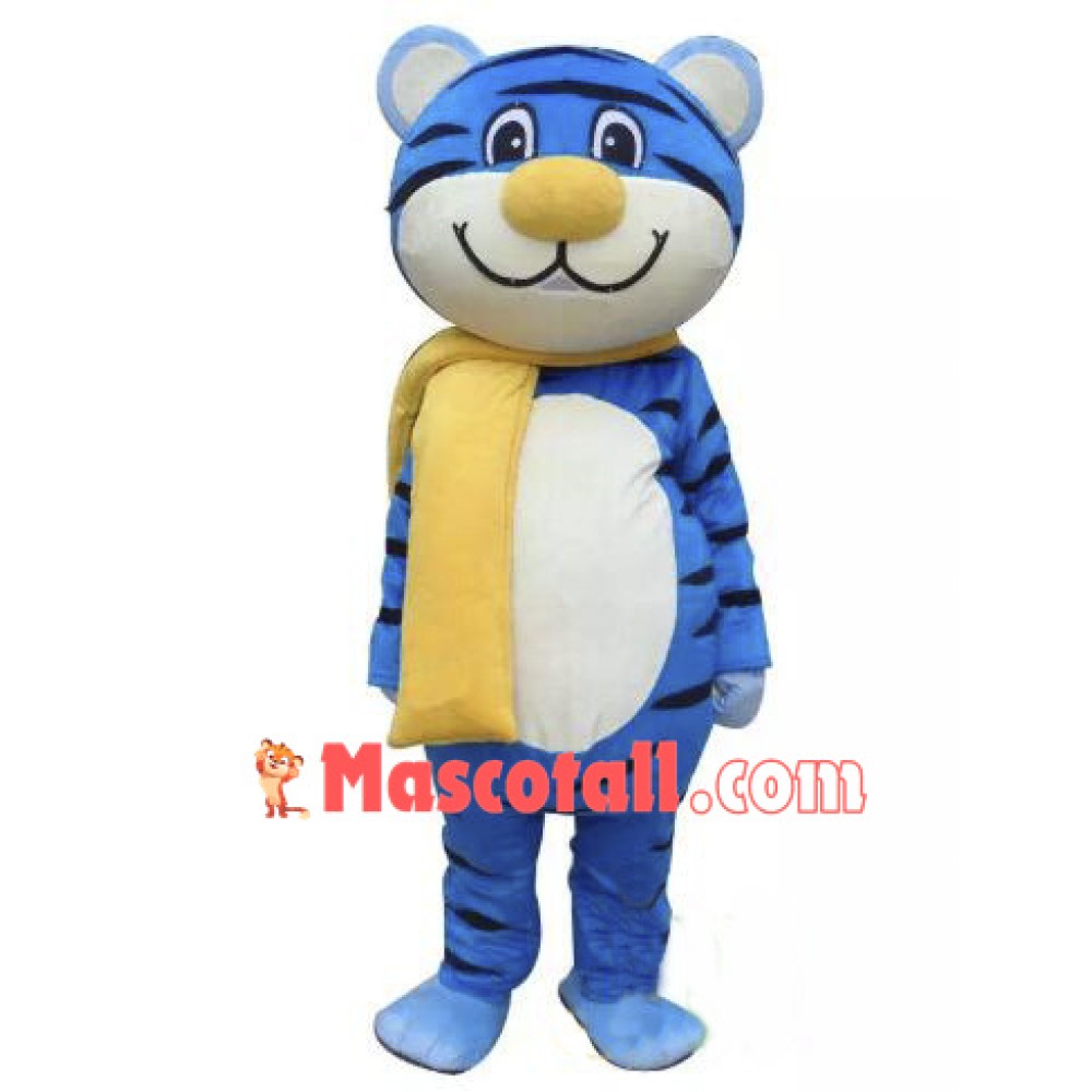 Blue Tiger Mascot Costume Free Shipping