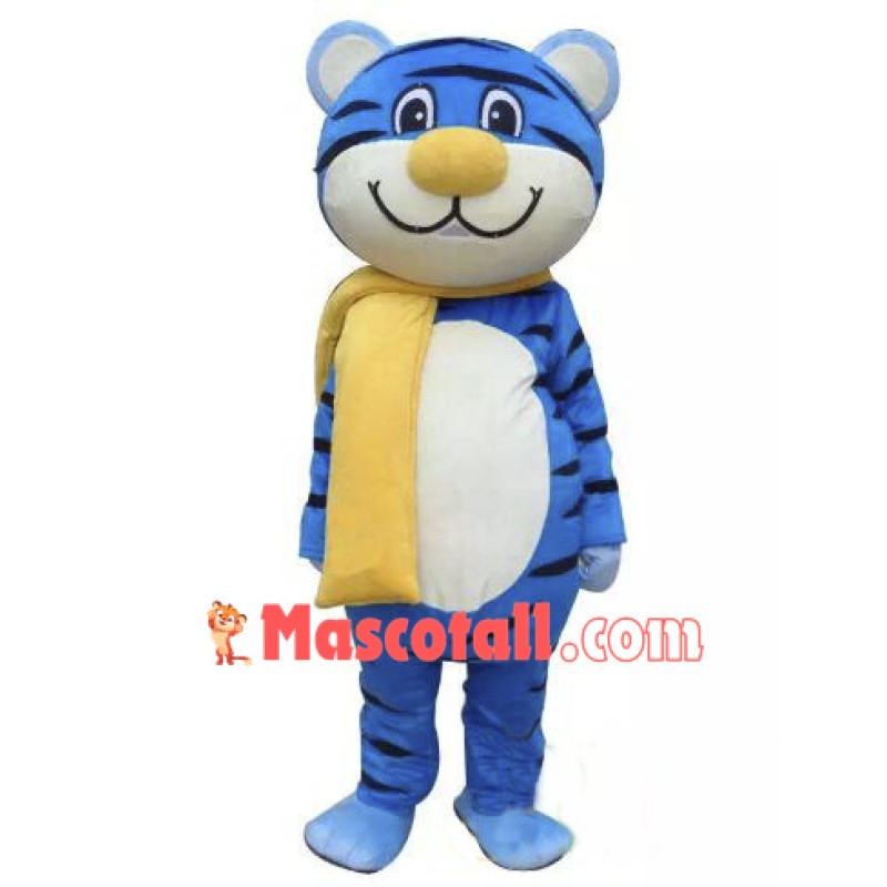 Blue Tiger Mascot Costume Free Shipping