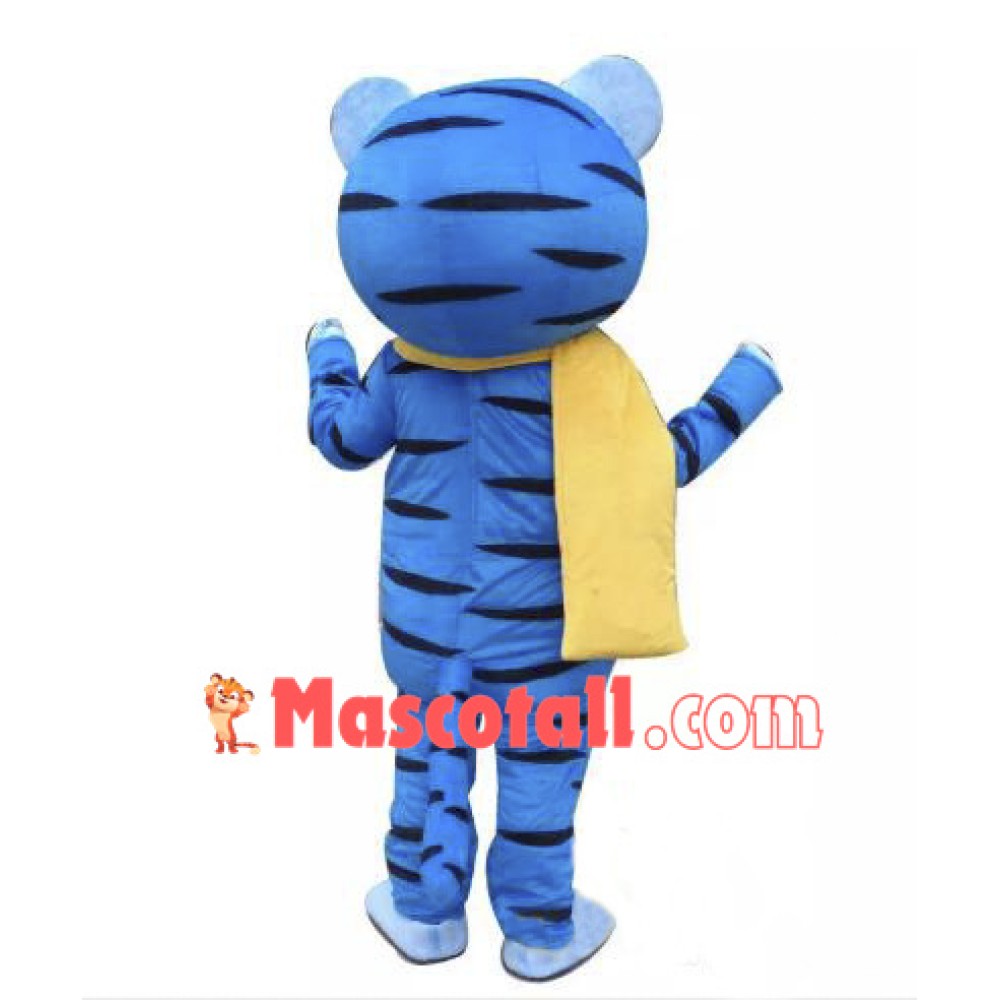 Blue Tiger Mascot Costume Free Shipping