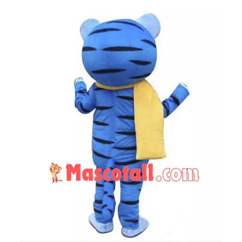 Blue Tiger Mascot Costume Free Shipping
