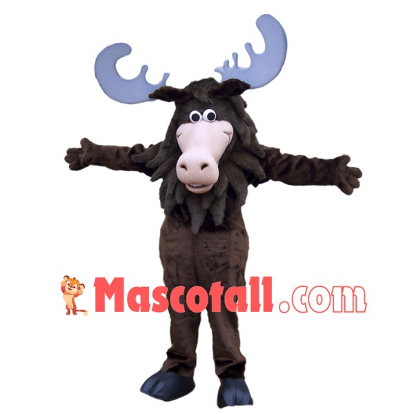 Smiling Moose Mascot Costume
