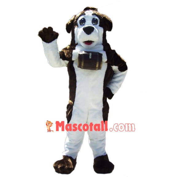 Friendly Saint Bernard Dog Mascot Costume