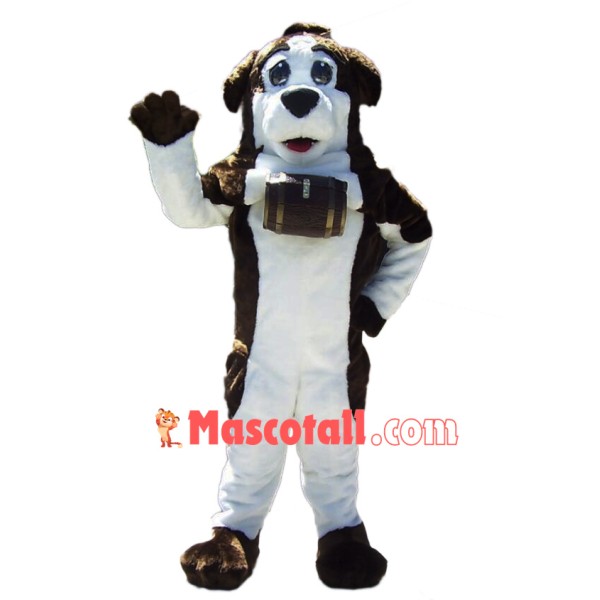 Friendly Saint Bernard Dog Mascot Costume