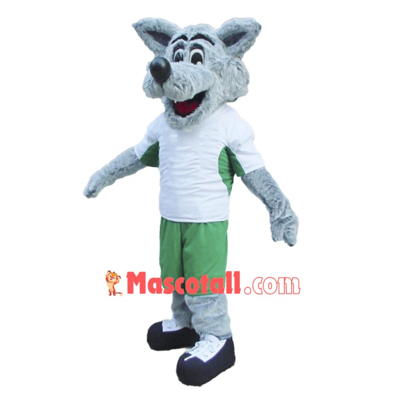 Happy Lightweight Wolf Mascot Costume