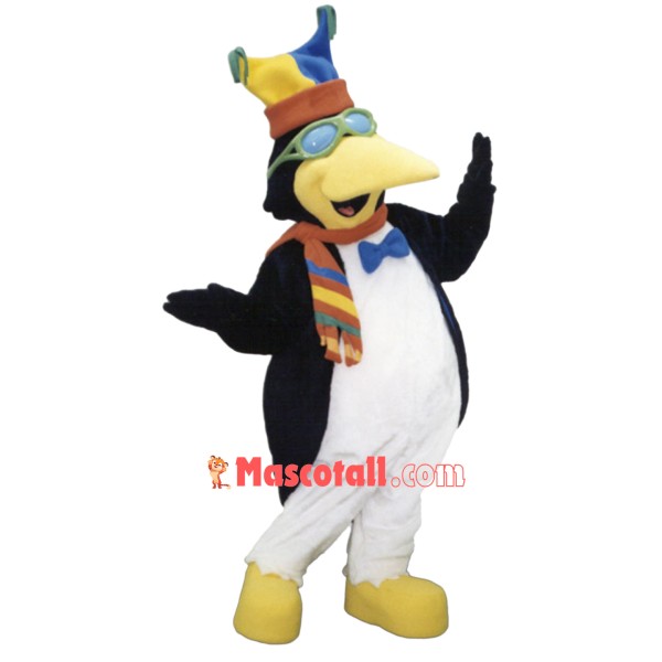 Friendly Christmas Penguin Mascot Costume