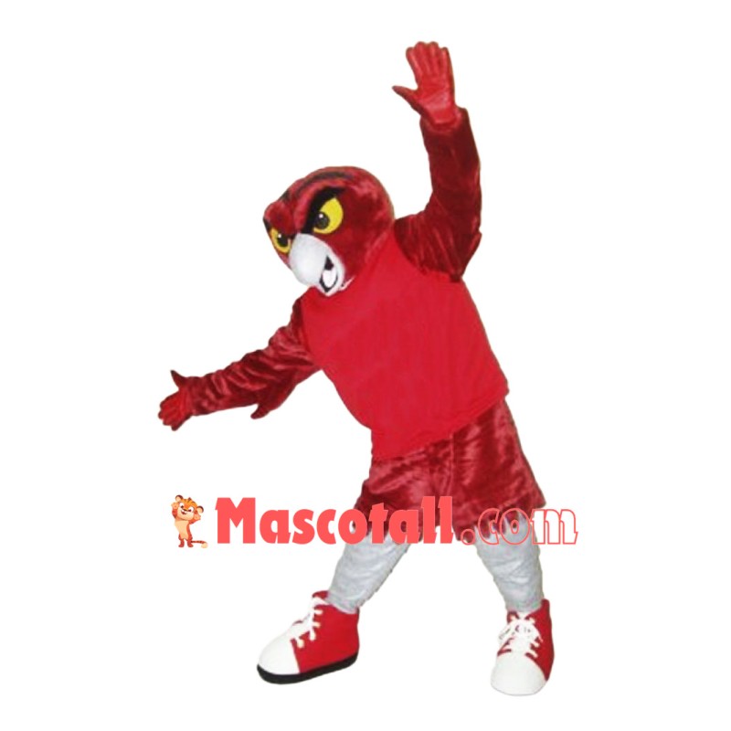College Red Owl Mascot Costume