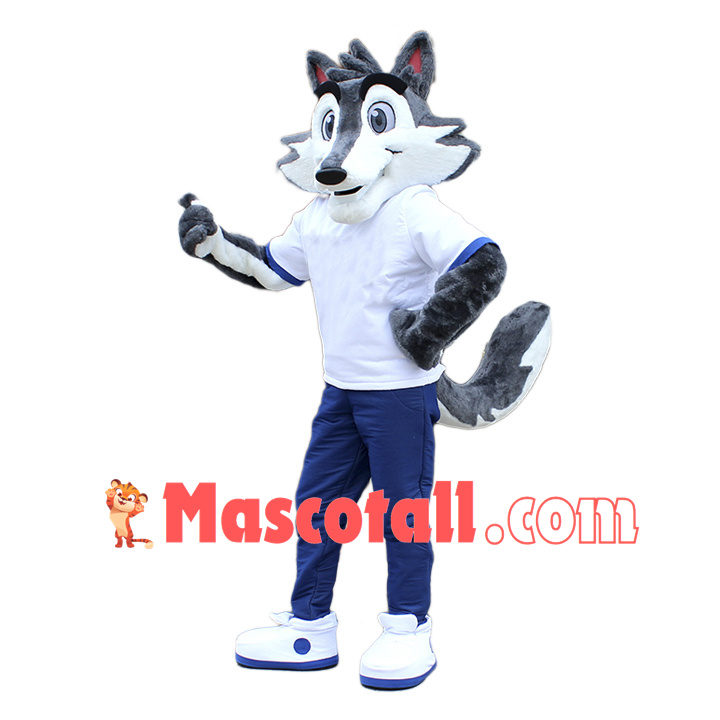 Friendly Lightweight Wolf Mascot Costume
