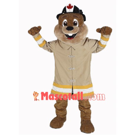 Fire Protection Beaver Mascot Costume