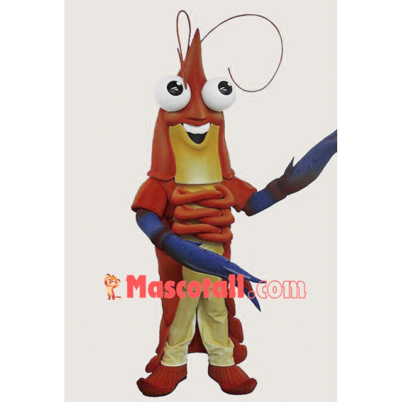 Happy Lightweight Prawn Mascot Costume