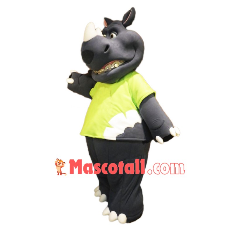 Happy Lightweight Rhino Mascot Costume
