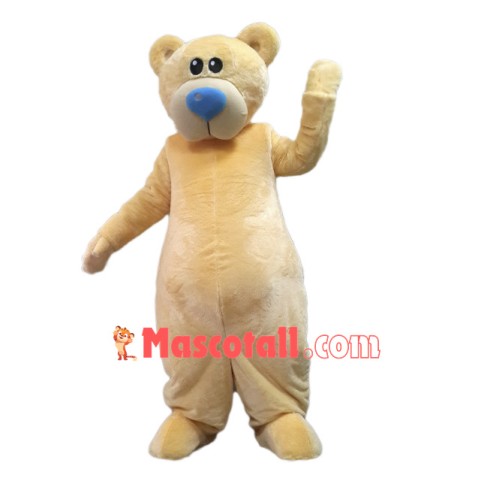 Cute Yellow Lightweight Bear Mascot Costume