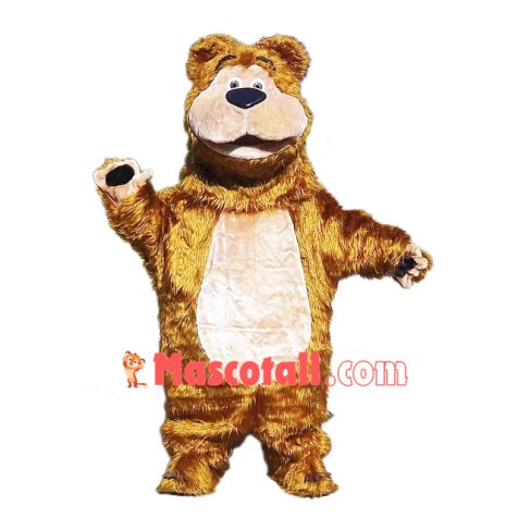 Cute Furry Bear Mascot Costume 