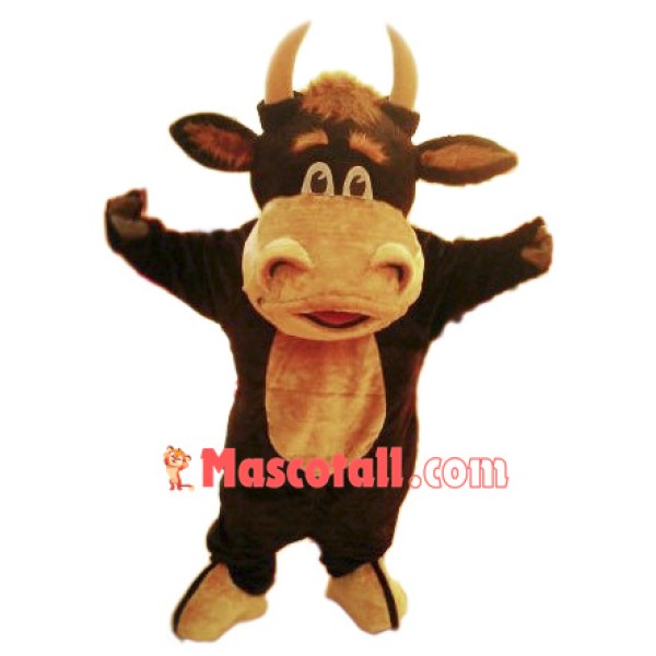 Happy Bull Mascot Costume 