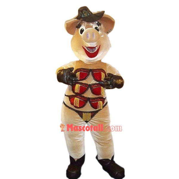 Stripper Pig Mascot Costume