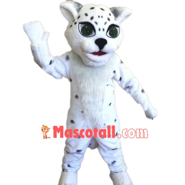 Happy Lightweight Snow Leopard Mascot Costume