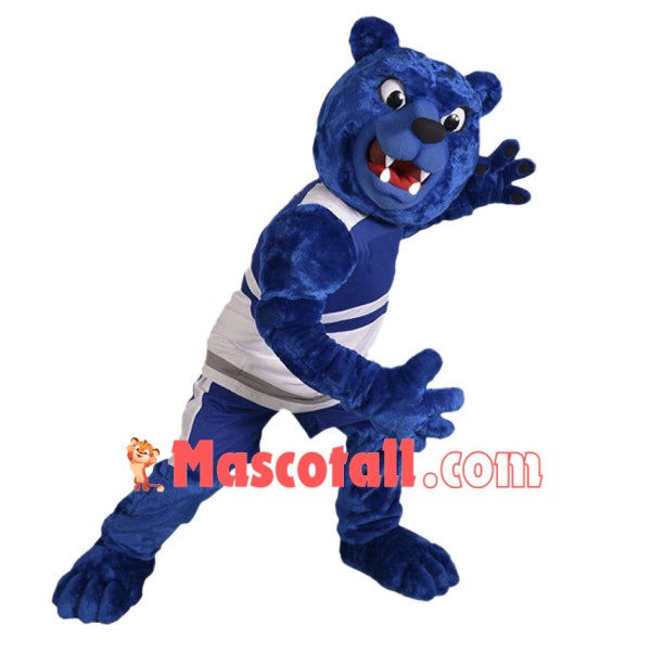 Fierce Blue Bear Mascot Costume