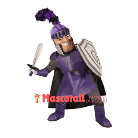Purple Knight Mascot Costume