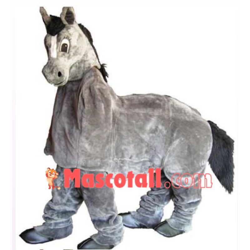 2 Person Grey Horse Mascot Costume