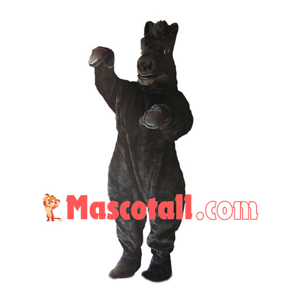 Power Black Horse Mascot Costume
