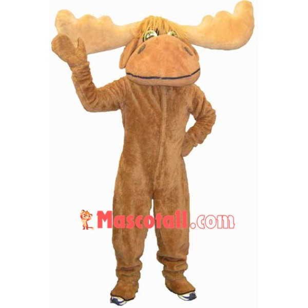 Friendly Moose Mascot Costume