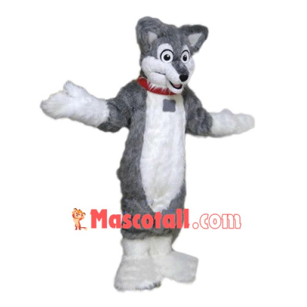 Grey Lightweight Husky Dog Mascot Costume