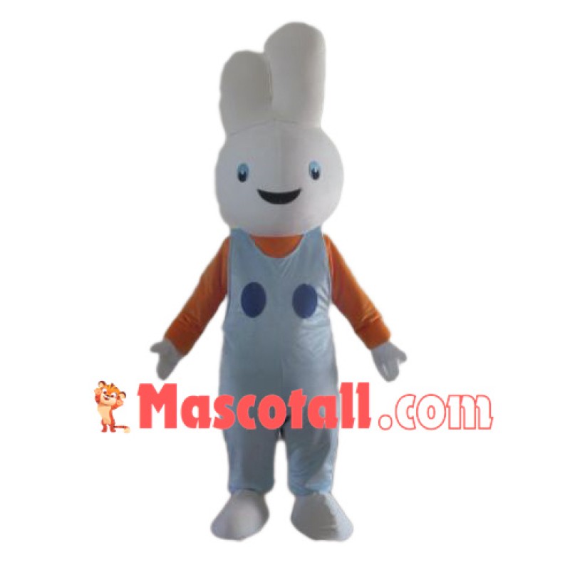 Smiling Rabbit Bunny Mascot Costume