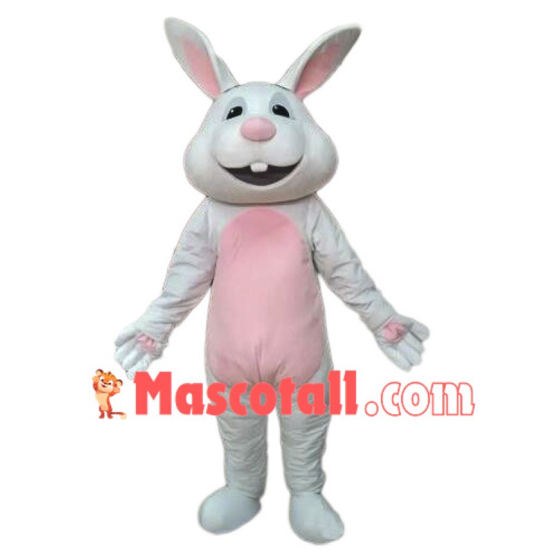 Easter White Rabbit Bunny Mascot Costume