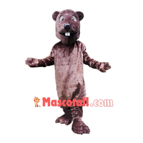 Friendly Beaver Mascot Costume