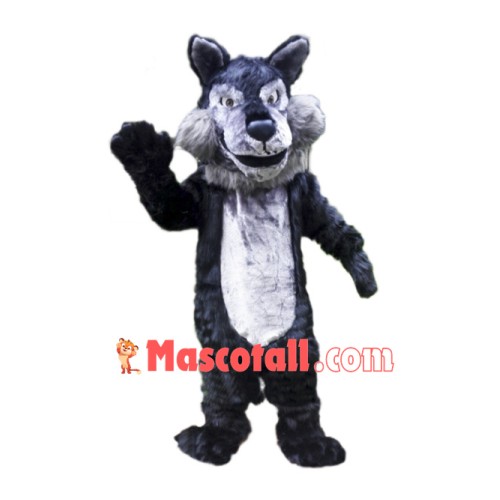 Plush Wolf Mascot Costume