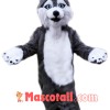 Grey Plush Husky Dog Mascot Costume