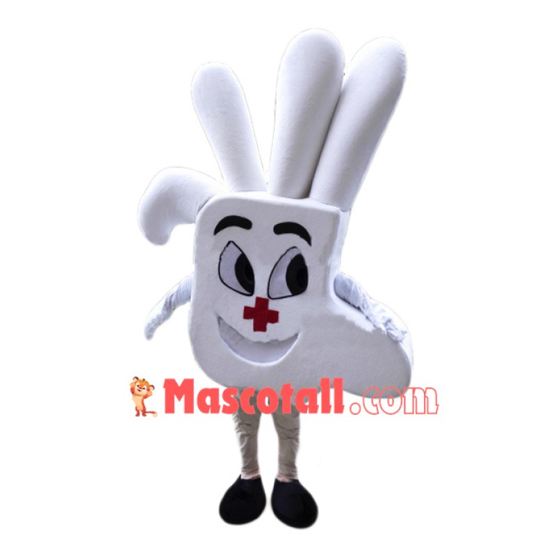 White Hand Mascot Costume