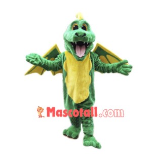 Happy Lightweight Green Dragon Mascot Costume