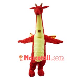 High Quality Red Dragon Mascot Costume